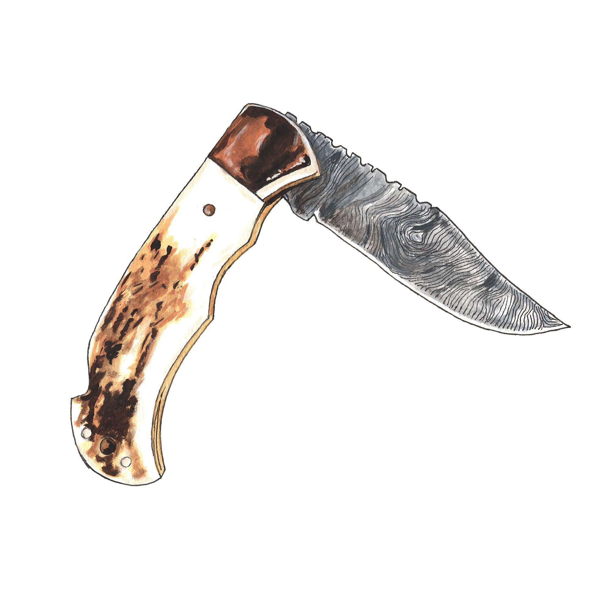 Deer Antler Pocket Knife – J. Peterman Clone